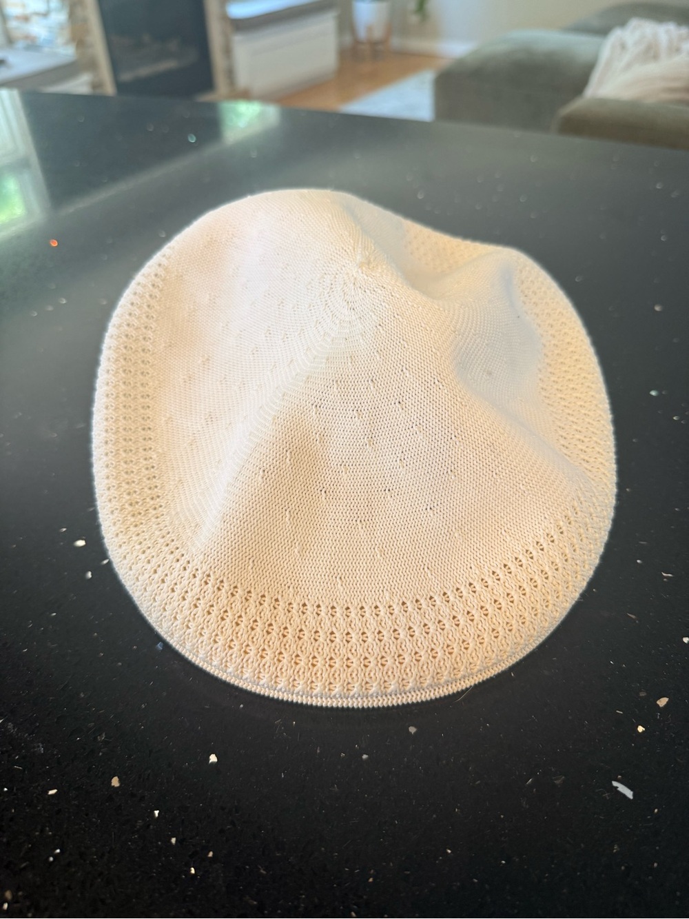 Kangol Cream Knit 504 Ventair Flat Cap